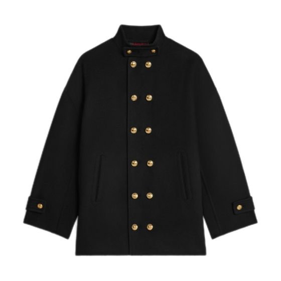 Celine egg coat in double face wool