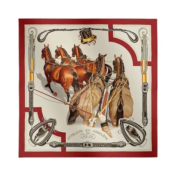 Hermès Attelage en Arbalete forever scarf 90