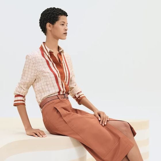 Hermès "Coaching Deja Vu" classic shirt