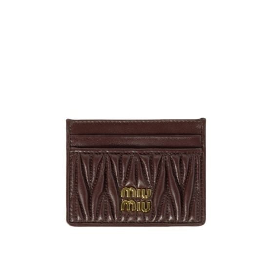 MIU MIU Matelassé nappa leather card holder