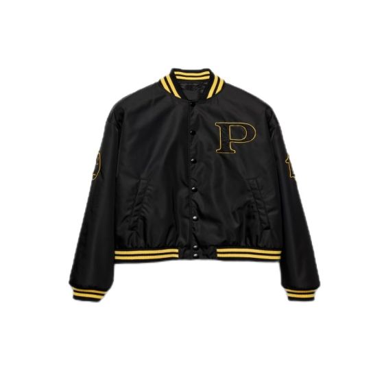 Prada Re-Nylon bomber jacket with patch