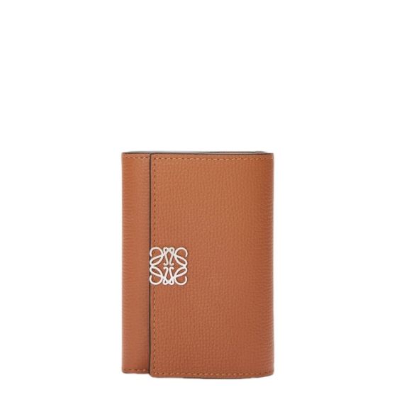 LOEWE Anagram small vertical wallet in pebble grained calfskin