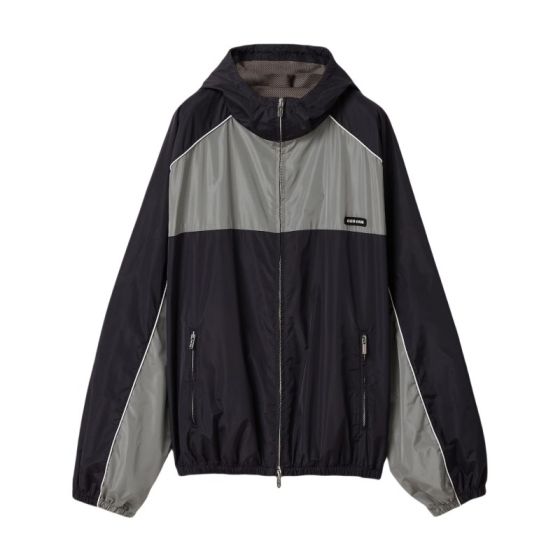 MIU MIU Technical silk zipper blouson jacket