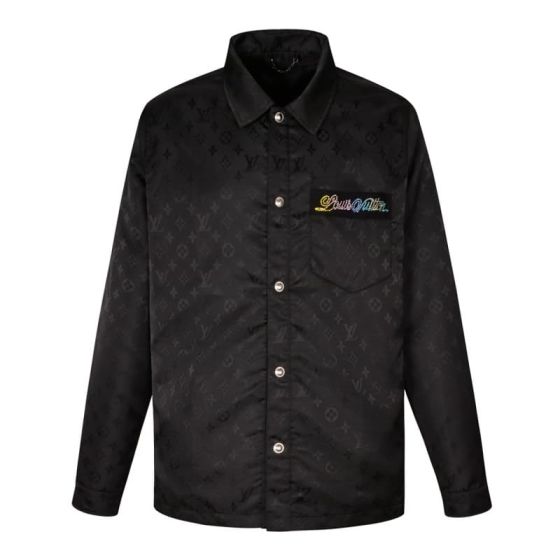 LV Monogram Moire Jacquard Silk Overshirt