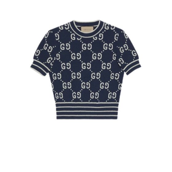 Gucci GG cotton jacquard top