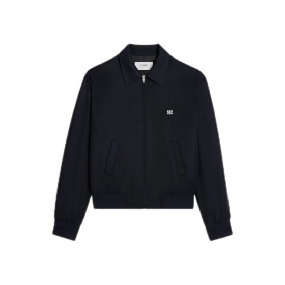 Celine triomphe blouson jacket in rayon twill