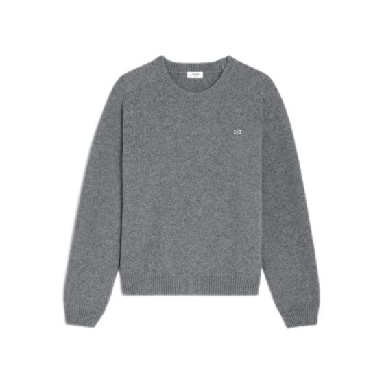 Celine triomphe crew neck sweater in wool and cashmere