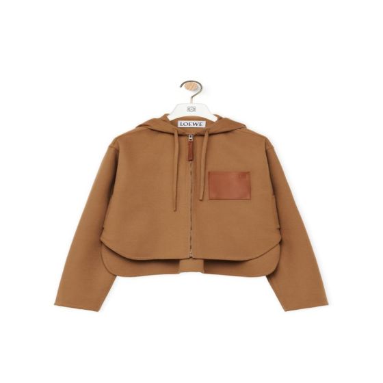 LOEWE Hooded jacket in wool and cashmere