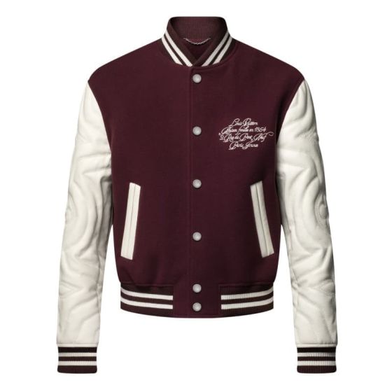 LV Embroidered Calfskin Varsity Jacket
