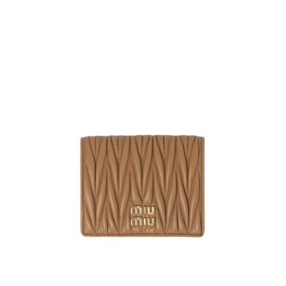 MIU MIU Small matelassé nappa leather wallet