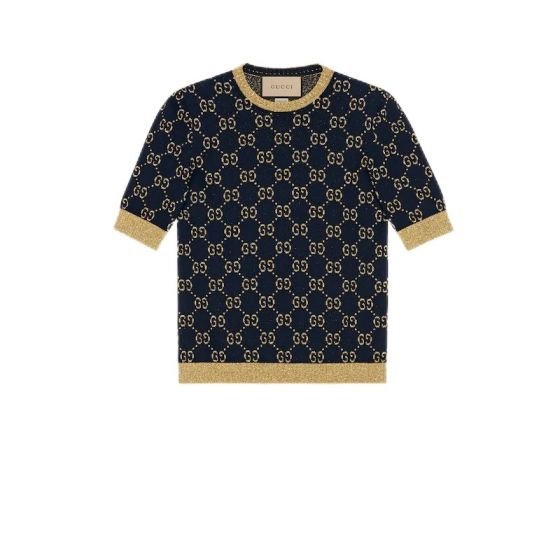 Gucci GG cotton lamé top
