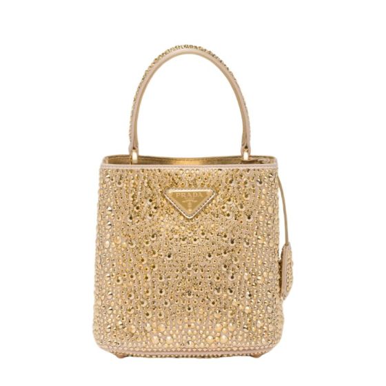 Prada Panier satin bag with crystals