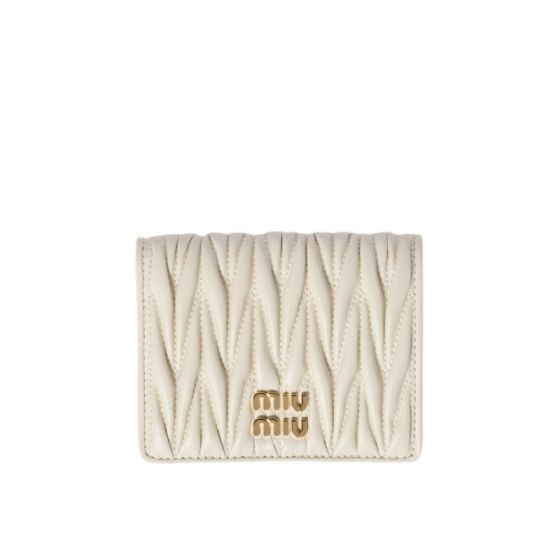 MIU MIU Small matelassé nappa leather wallet