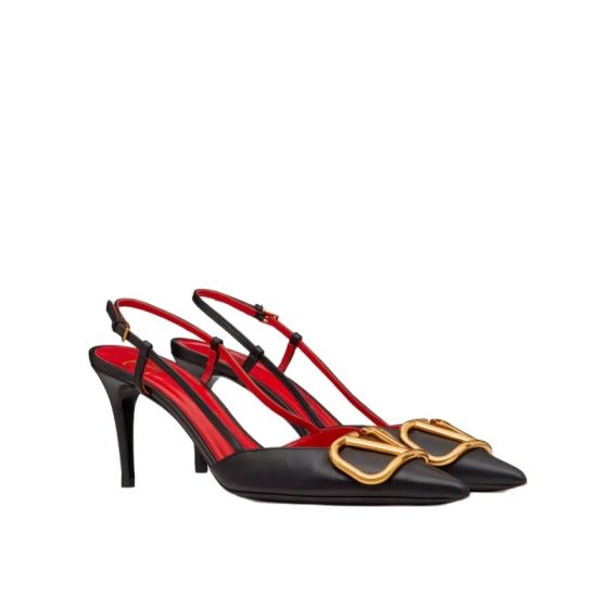 Valentino VLogo Signature Calfskin Slingback Pump