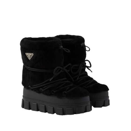 Prada Shearling après ski booties
