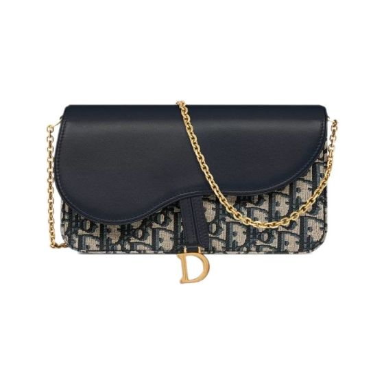 Dior Medium Saddle Pouch with Chain