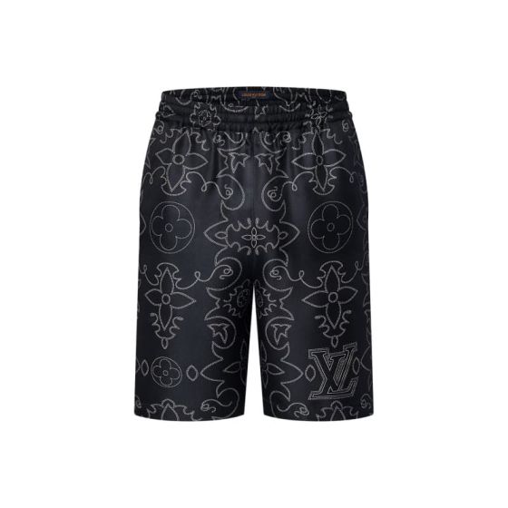 LV Printed Silk Shorts