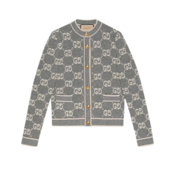 Gucci GG wool bouclé jacquard cardigan