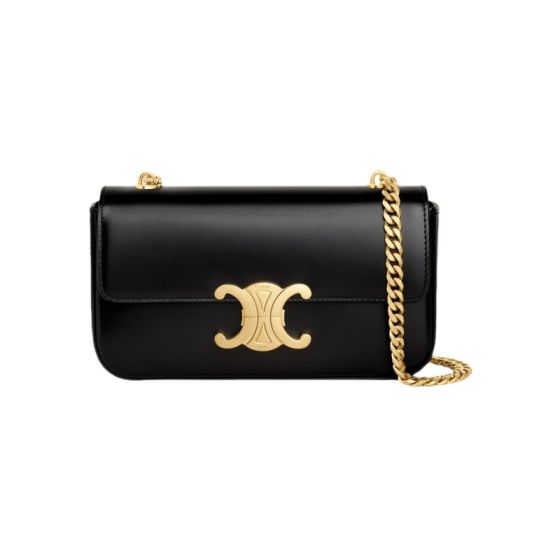 Celine CHAIN SHOULDER BAG CLAUDE IN SHINY CALFSKIN