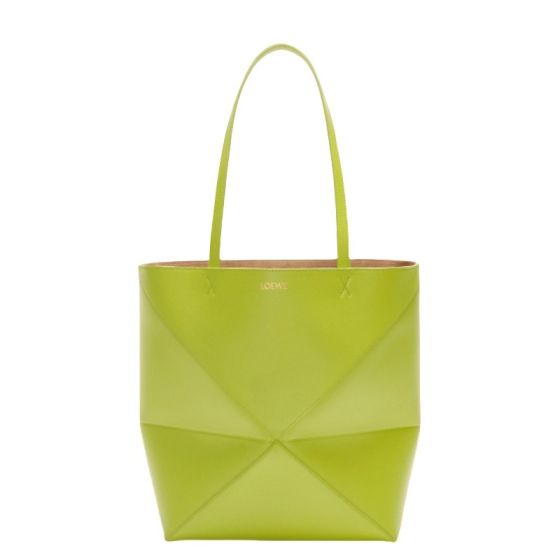 LOEWE Medium Puzzle Fold tote in shiny calfskin