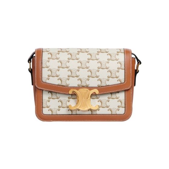 Celine TEEN TRIOMPHE BAG IN TRIOMPHE CANVAS AND CALFSKIN
