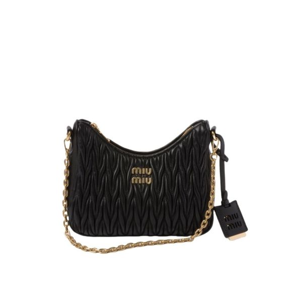 MIU MIU Matelassé nappa leather shoulder bag