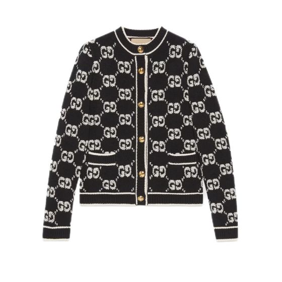 Gucci GG wool bouclé jacquard cardigan