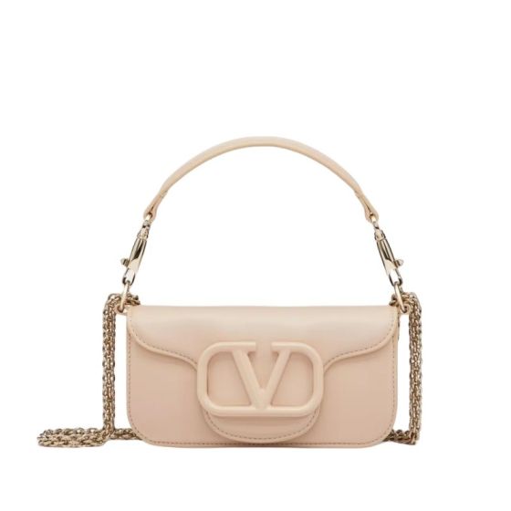 VALENTINO GARAVANI LOCÒ CALFSKIN SHOULDER BAG