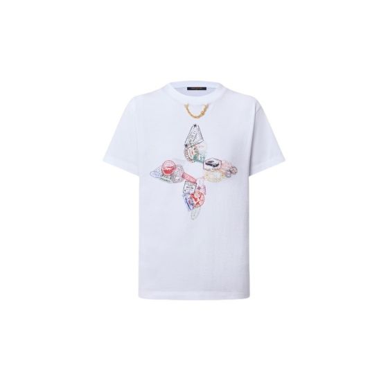 LV Travel Stamp Flower T-Shirt 