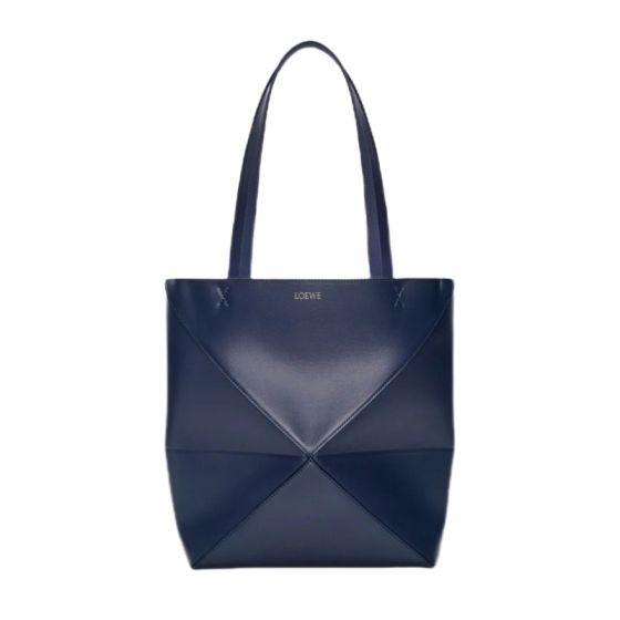 LOEWE Medium Puzzle Fold tote in shiny calfskin