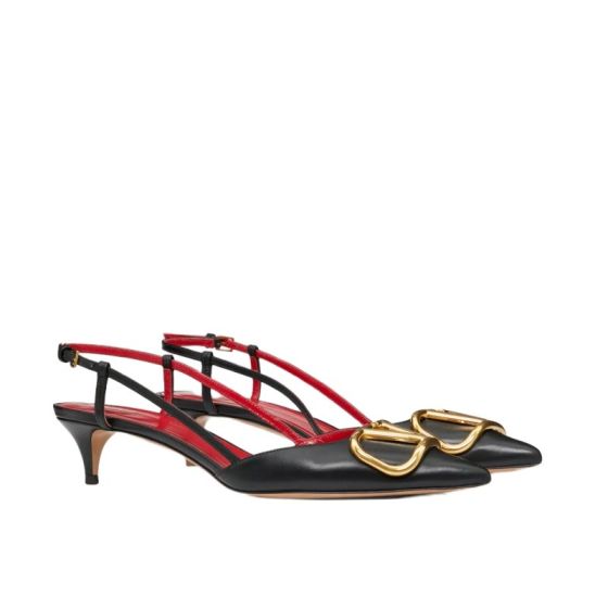 Valentino VLOGO SIGNATURE CALFSKIN SLINGBACK PUMP