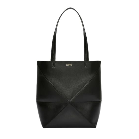 LOEWE Medium Puzzle Fold tote in shiny calfskin