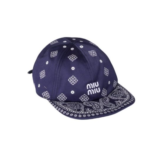Miu Miu Printed cotton baseball cap