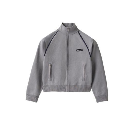 MIU MIU Technical yarn zipper cardigan