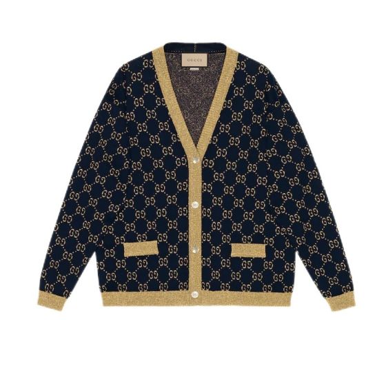 Gucci GG cotton lamé cardigan