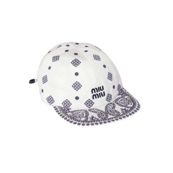 Miu Miu Printed cotton baseball cap