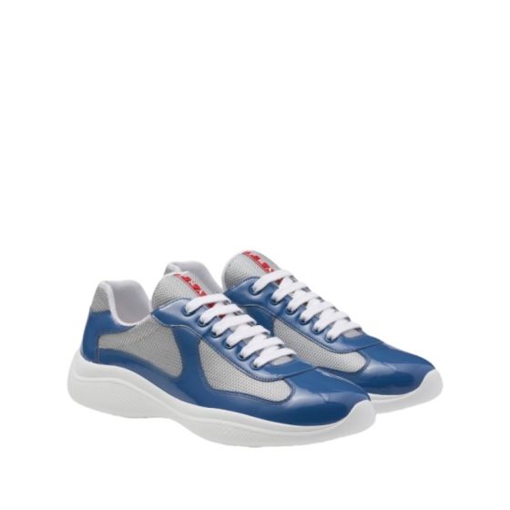 Patent leather and technical fabric Prada America's Cup sneakers