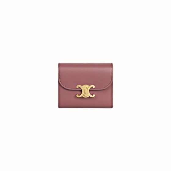 Celine SMALL FLAP WALLET TRIOMPHE IN SHINY CALFSKIN
