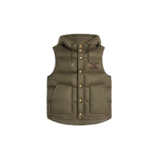 Celine sleeveless down jacket in lightweight nylon