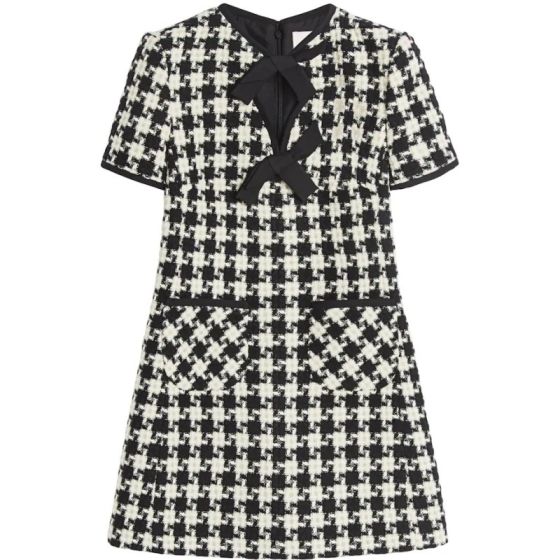 Valentino DAMIER LIGHT TWEED SHORT DRESS
