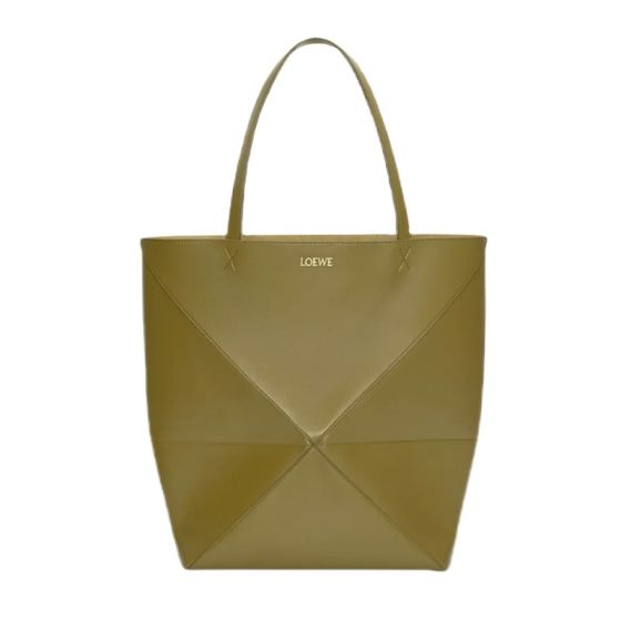 LOEWE XL Puzzle Fold tote in shiny calfskin