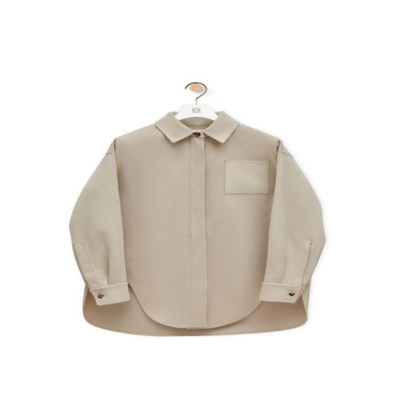 LOEWE Overshirt in wool and cashmere