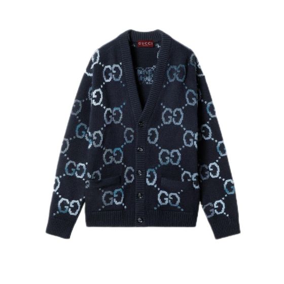 Gucci Wool cardigan with GG intarsia