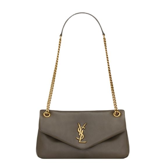 YSL Calypso small in plunged lambskin