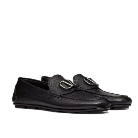 Valentino VLOGO SIGNATURE GRAINY CALFSKIN DRIVING SHOE