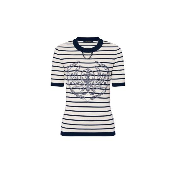 LV Striped Anchor Knit Top