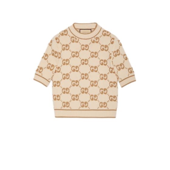 Gucci GG wool bouclé jacquard top