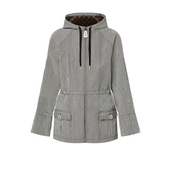LV Striped Hooded Parka