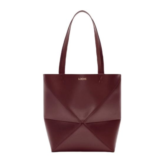 LOEWE Medium Puzzle Fold tote in shiny calfskin