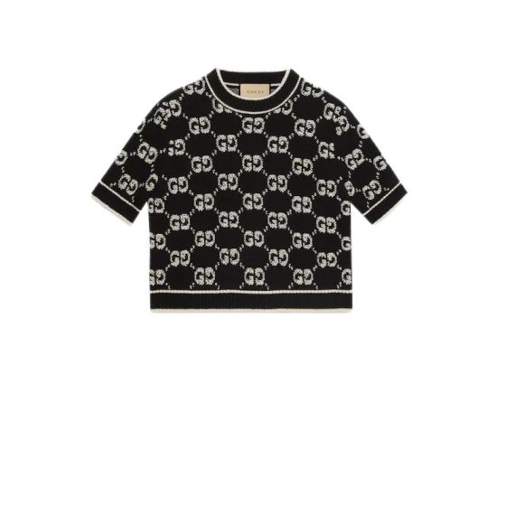 Gucci GG wool bouclé jacquard top